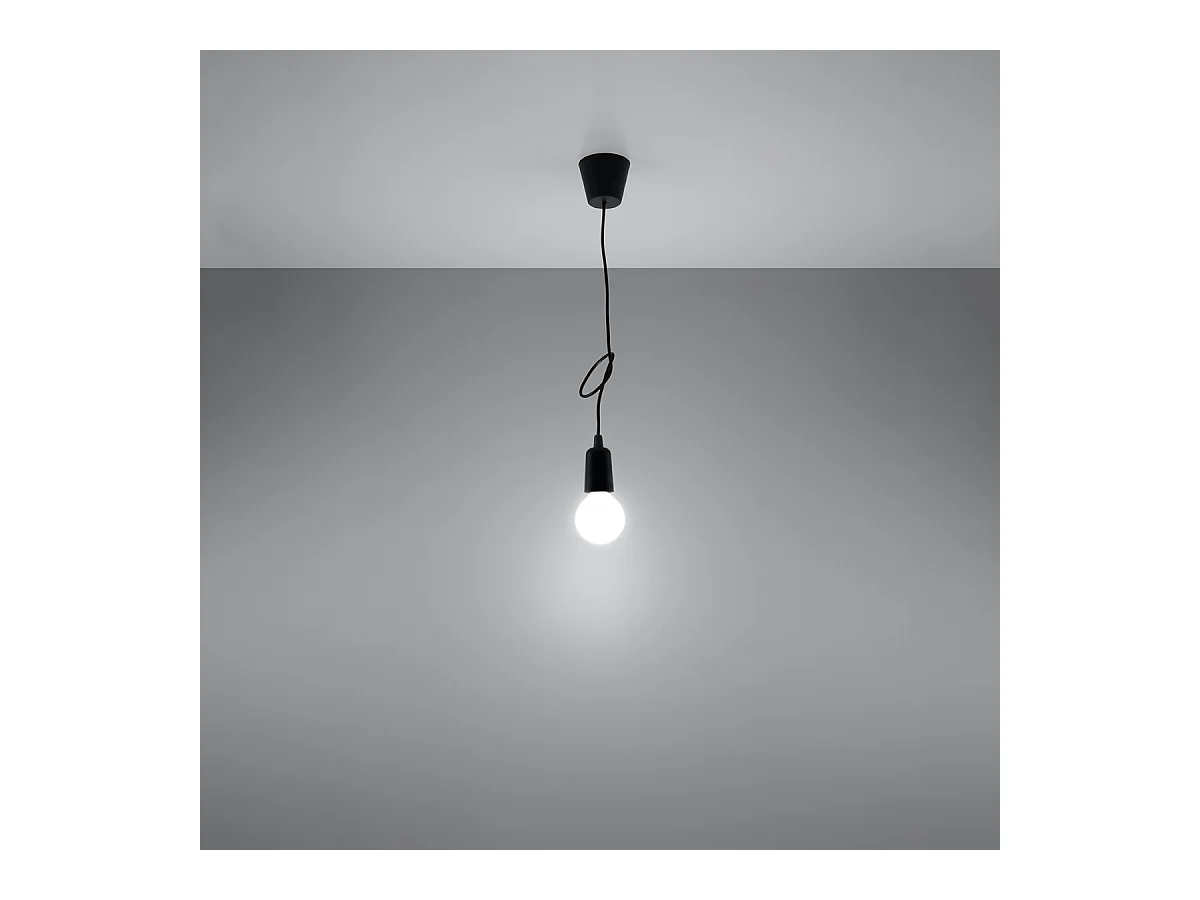 Hanglampen Astis modern van  - 1 lichtbronnen 3000K - L.9 x H.90 cm - zwart