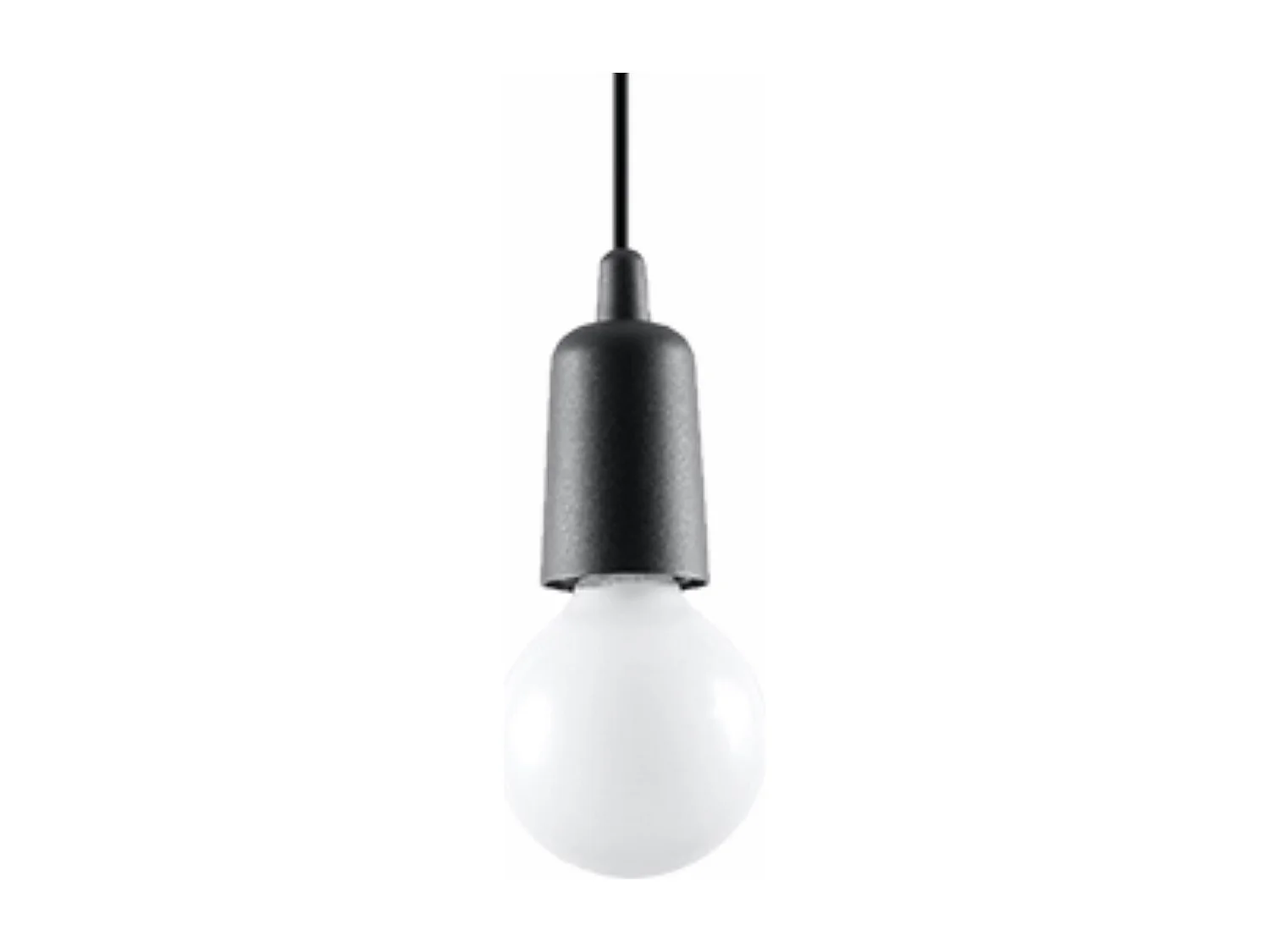 Lampes suspendues Astis moderne en PVC - 1 sources lumineuses 3000K - L.9 x H.90 cm - noir