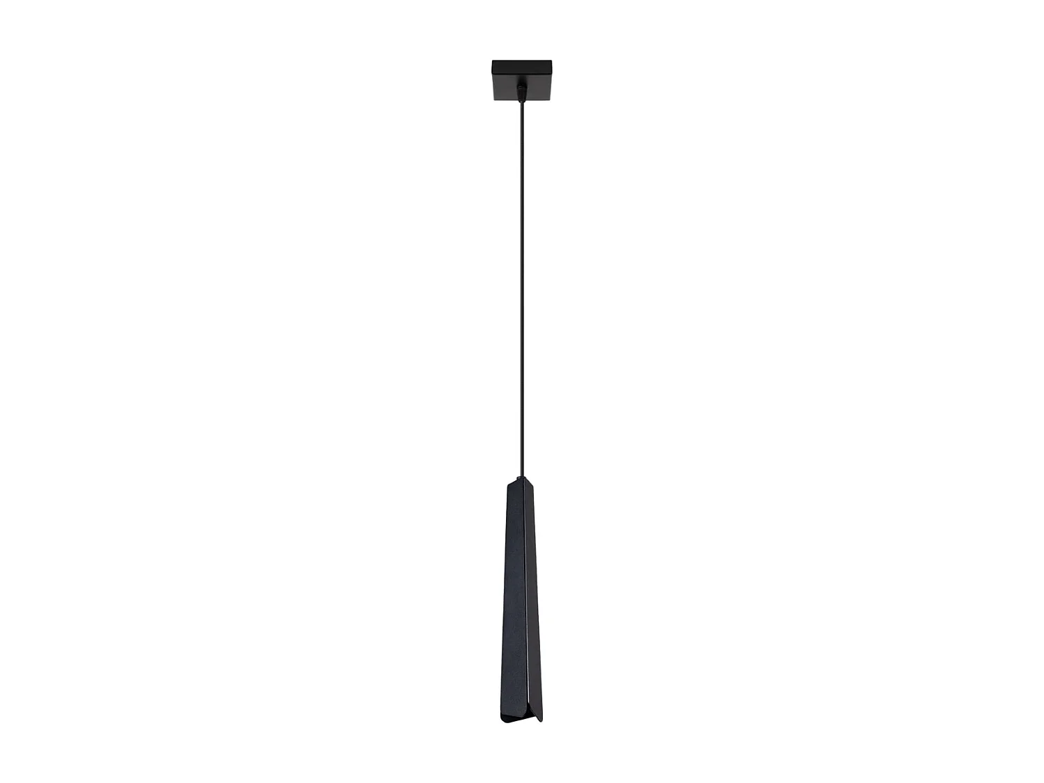 Lampade a sospensione Astel scandinavo di acciaio - 1 sorgenti luminose 3000K - L.8 x A.120 cm - nero