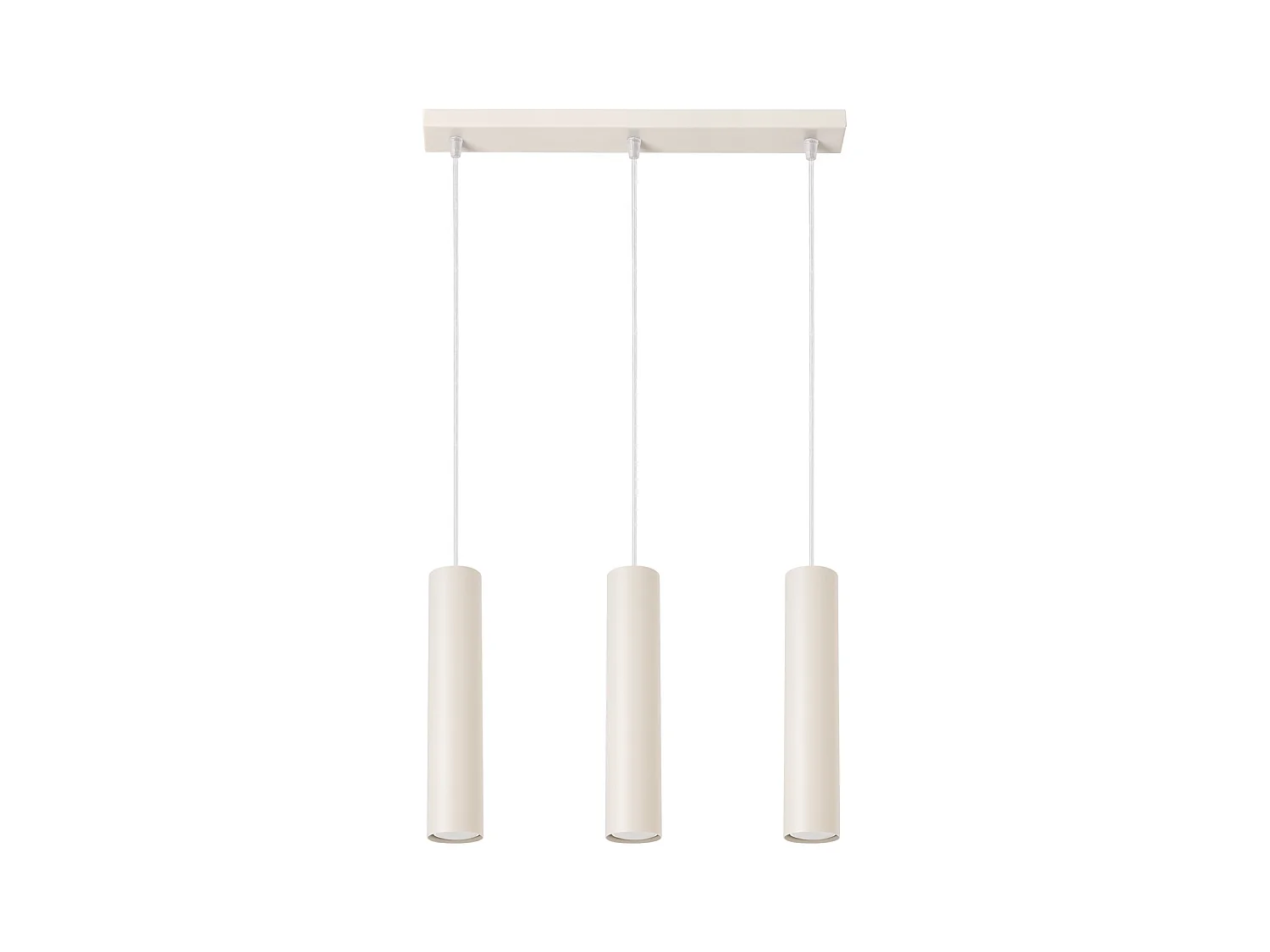 Lampa wisząca loft Toris, stal - 3 źródło światła 4000K - L.45 x H.98 cm - beżowy