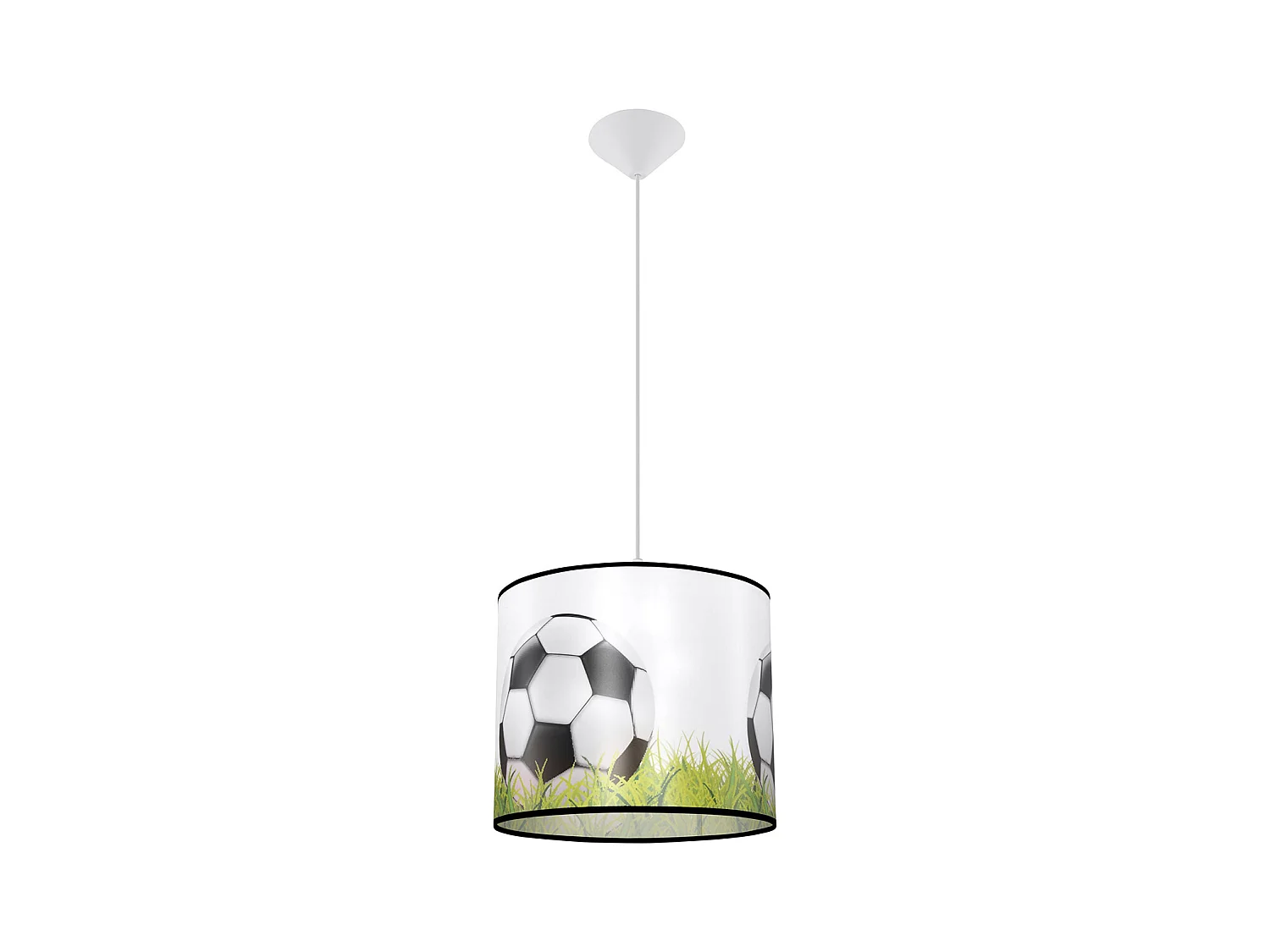 Lampes suspendues Calcio c moderne en PVC - 1 sources lumineuses 3000K - L.30 x H.82 cm - blanc/noir/vert
