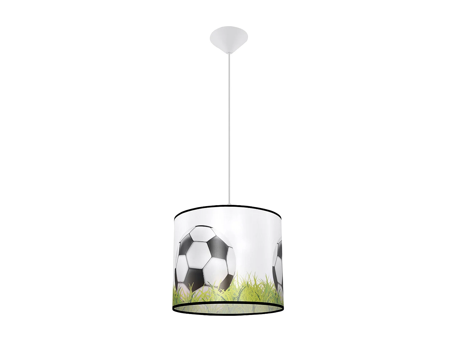 Lampes suspendues Calcio c moderne en PVC - 1 sources lumineuses 3000K - L.30 x H.82 cm - blanc/noir/vert