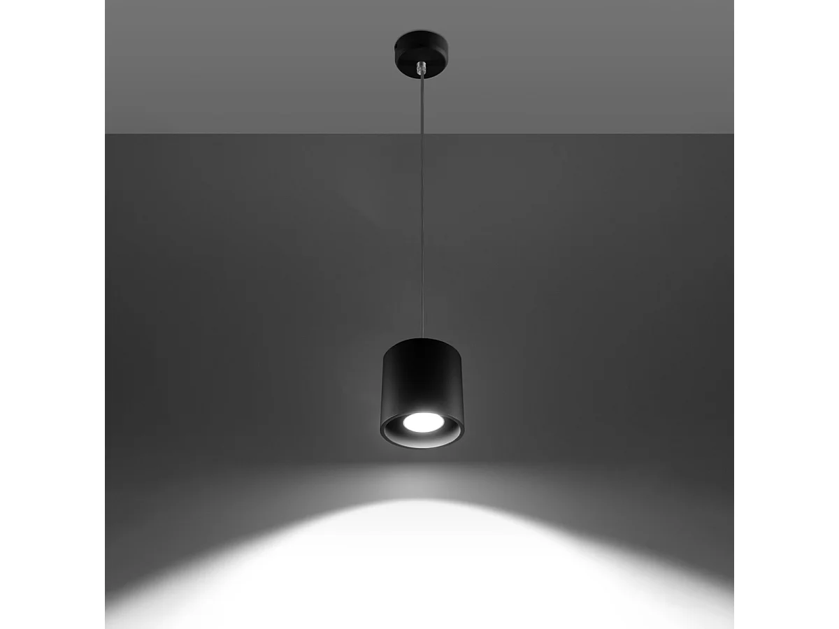 Lampes suspendues Celeris moderne en aluminium - 1 sources lumineuses 3000K - L.10 x H.110 cm - noir