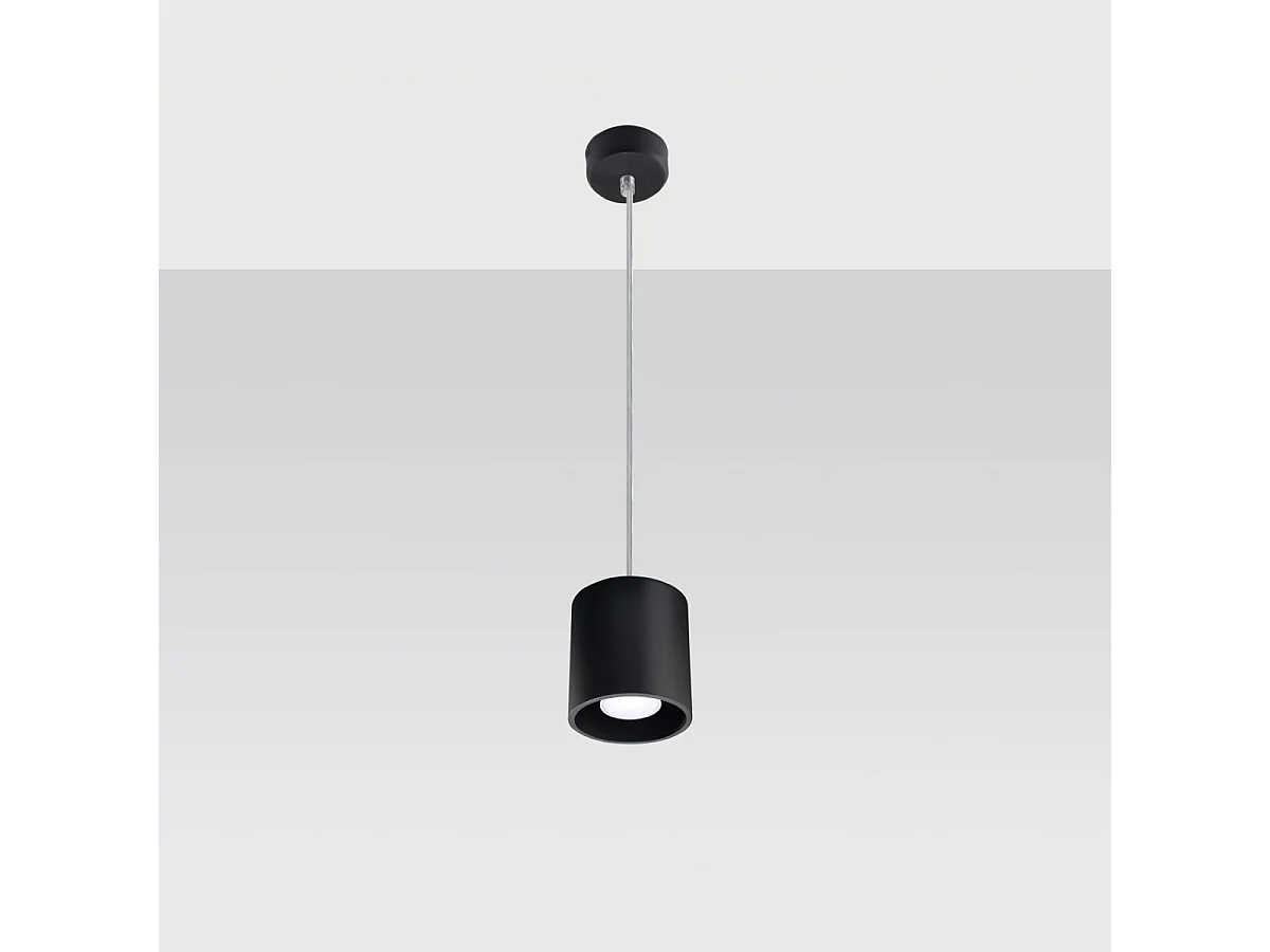 Lampes suspendues Celeris moderne en aluminium - 1 sources lumineuses 3000K - L.10 x H.110 cm - noir