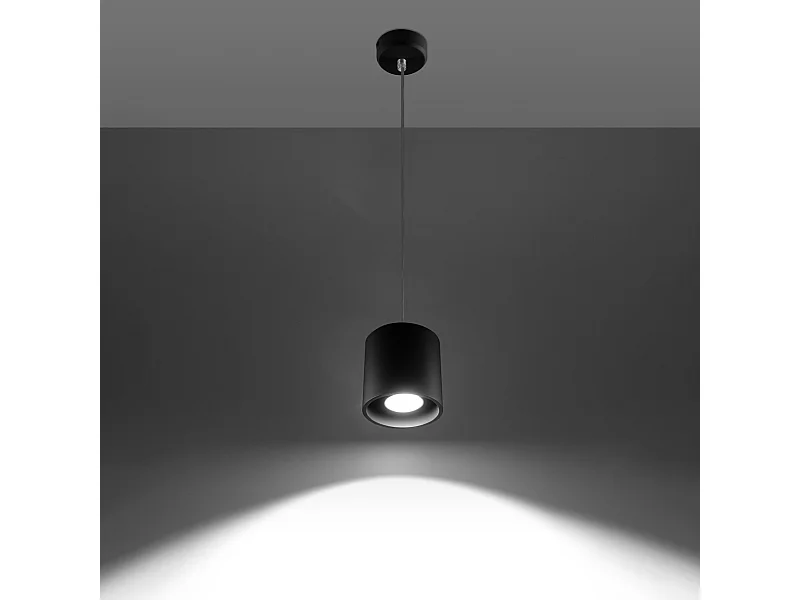 Lampes suspendues Celeris moderne en aluminium - 1 sources lumineuses 3000K - L.10 x H.110 cm - noir