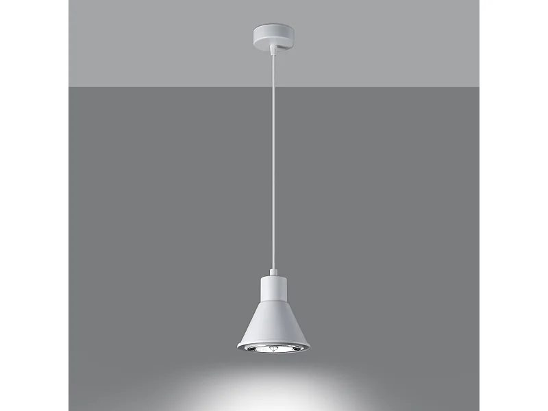 Hanglampen Zylata modern van  - 1 lichtbronnen 3000K - L.14 x H.120 cm - wit