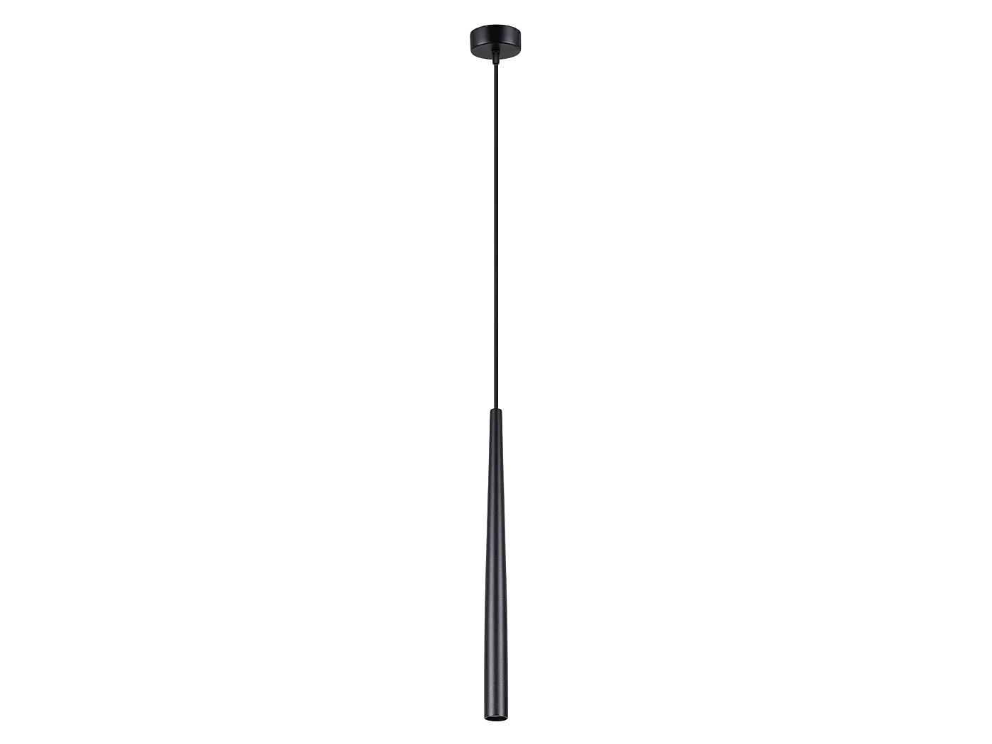 Lampada a sospensione Euphora moderno di acciaio - 1 sorgenti luminose 4000K - L.8 x A.118 cm - nero