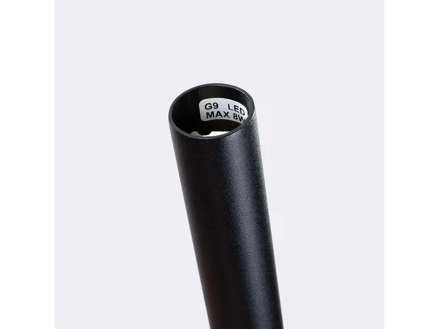 Lampada a sospensione Euphora moderno di acciaio - 1 sorgenti luminose 4000K - L.8 x A.118 cm - nero