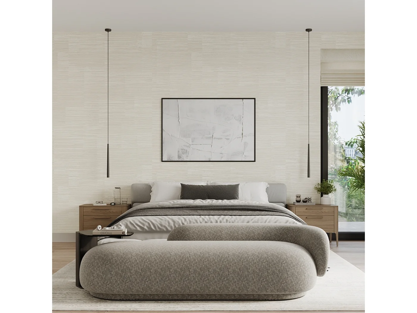 Lampada a sospensione Euphora moderno di acciaio - 1 sorgenti luminose 4000K - L.8 x A.118 cm - nero