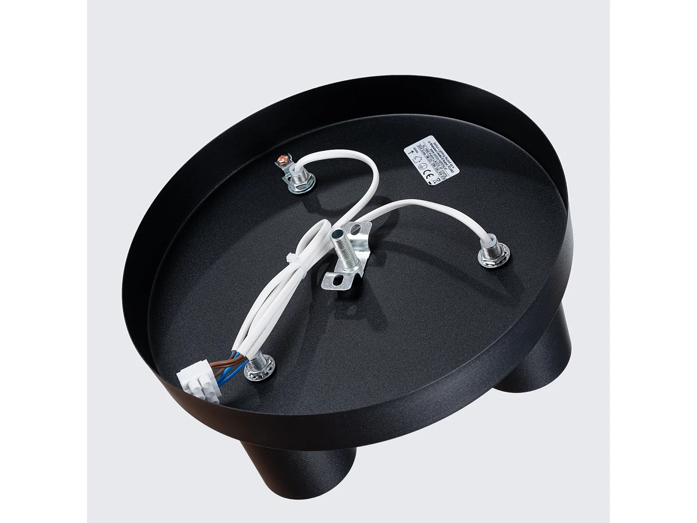 Plafonnier Toris moderne en acier - 3 sources lumineuses 4000K - L.25 x H.12 cm - noir