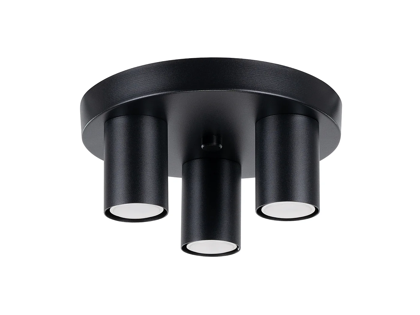 Lampada da soffitto Toris moderno di acciaio - 3 sorgenti luminose 4000K - L.25 x A.12 cm - nero