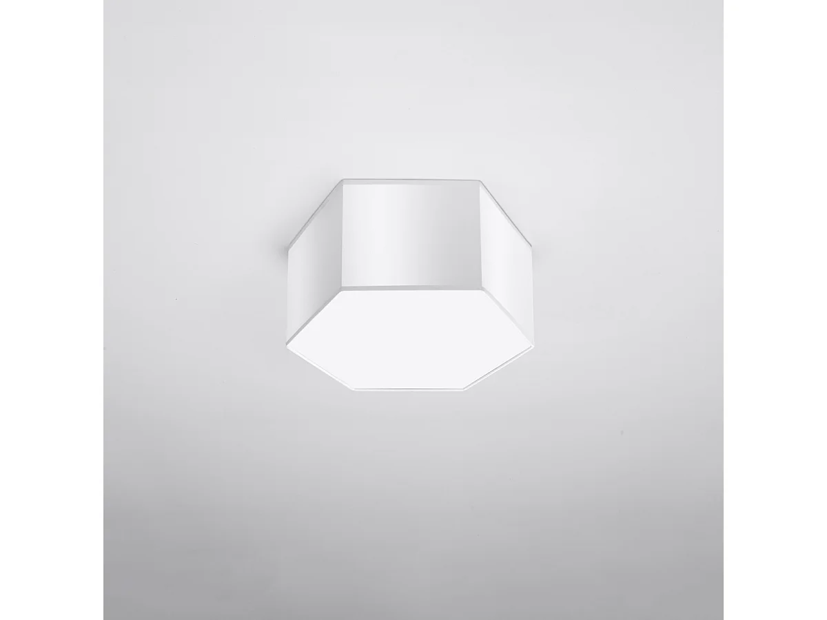 Plafonniers Solinia moderne en PVC - 2 sources lumineuses 3000K - L.30,5 x H.15,5 cm - blanc