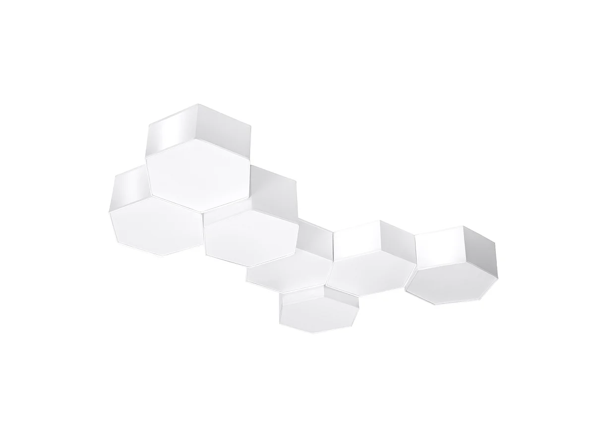 Plafondlampen Solinia modern van  - 2 lichtbronnen 3000K - L.30,5 x H.15,5 cm - wit