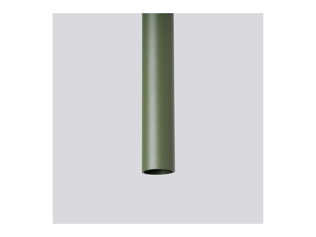 Lampada a sospensione Brill moderno di acciaio - 3 sorgenti luminose 3000K - L.30 x A.94 cm - verde oliva