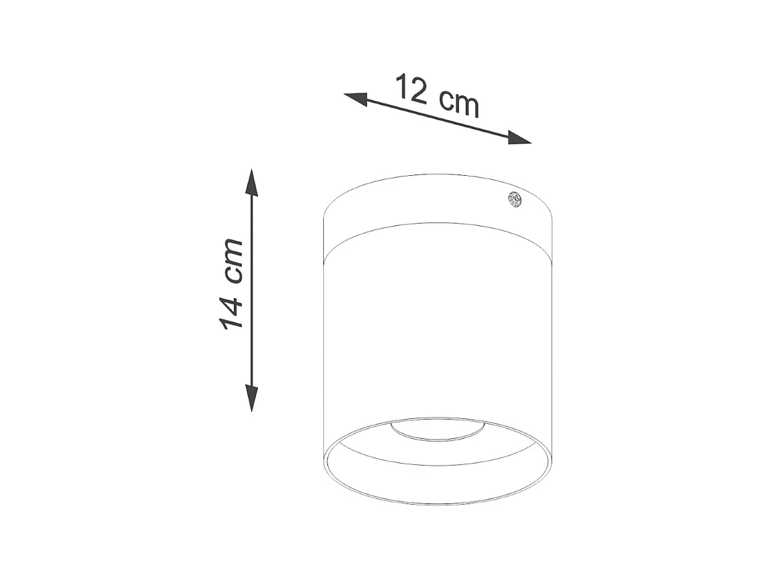 Plafonnier Zyn scandinave en bois/aluminium - 1 sources lumineuses 3000K - L.12 x H.14 cm - blanc/bois naturel