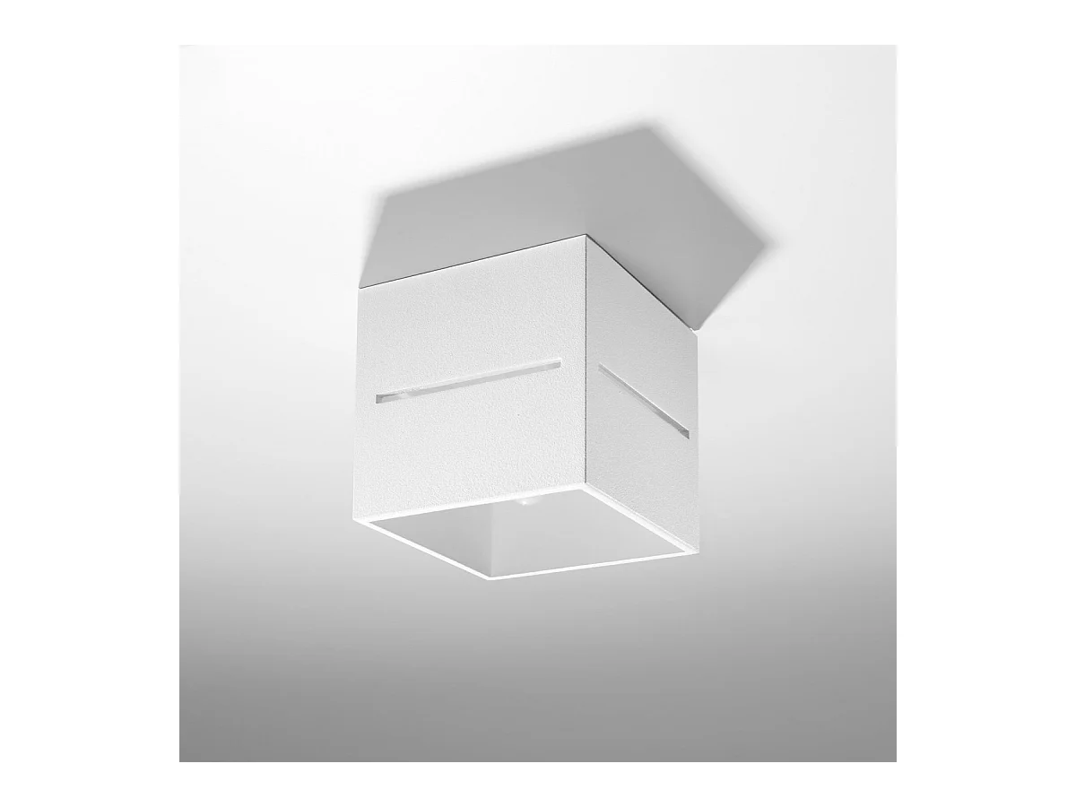 Lámparas de techo Zorbo moderno de aluminio - 1 fuentes luminosas 3000K - L.10 x A.10 cm - blanco