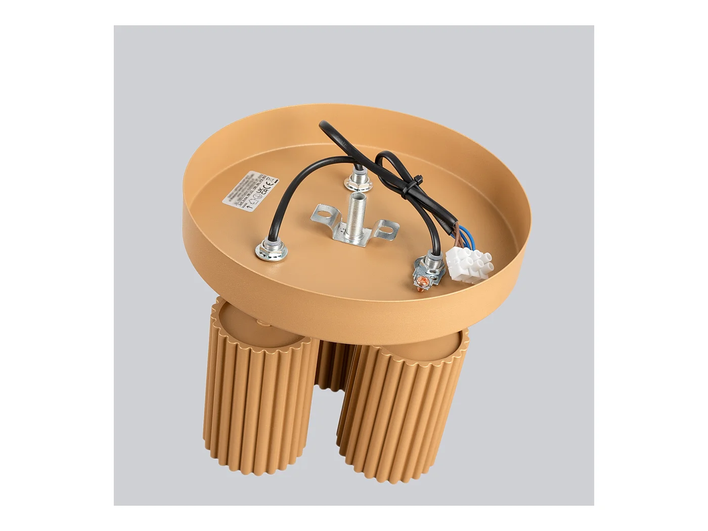 Plafondlamp Gloow minimalistisch van  - 3 lichtbronnen 4000K - L.19,5 x H.18 cm - gouden