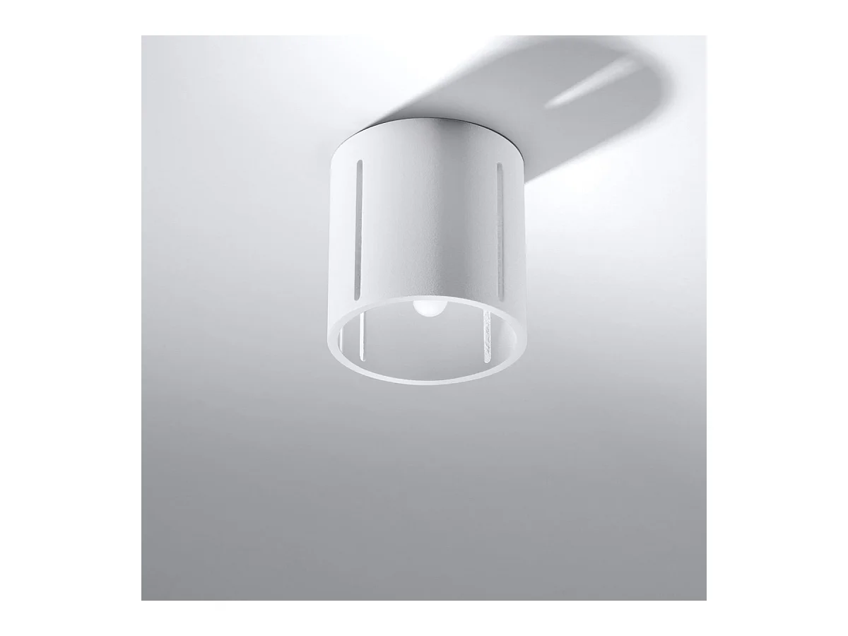 Lampade da soffitto Brich moderno di alluminio - 1 sorgenti luminose 3000K - L.10 x A.10 cm - bianco