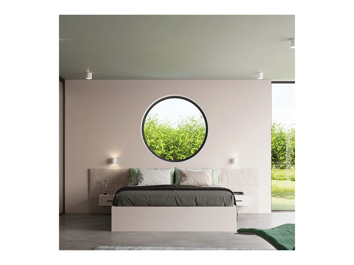 Lampade da soffitto Brich moderno di alluminio - 1 sorgenti luminose 3000K - L.10 x A.10 cm - bianco