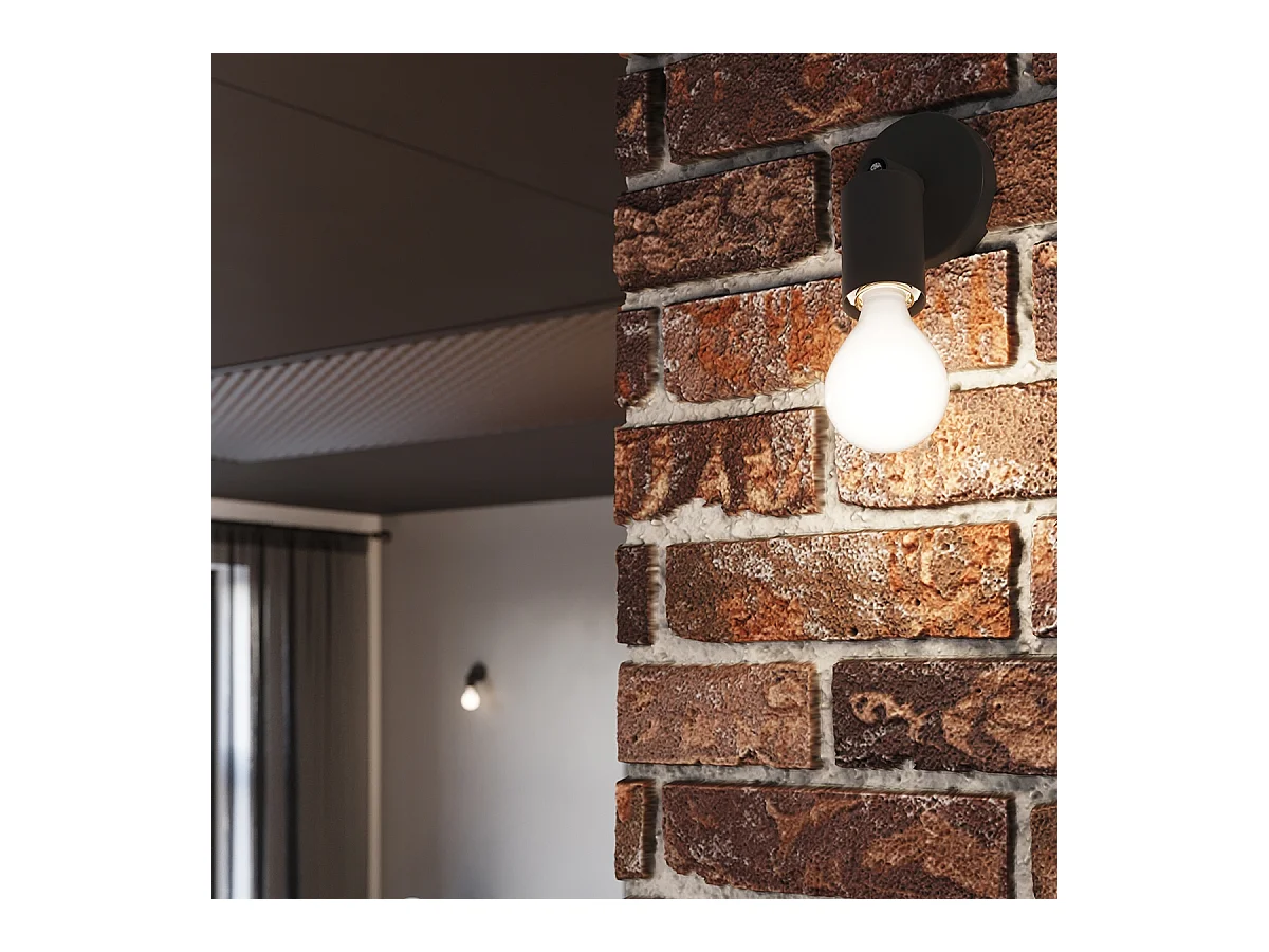 Plafondlampen Synfex minimalistisch van  - 2 lichtbronnen 3000K - L.33 x H.13,5 cm - zwart