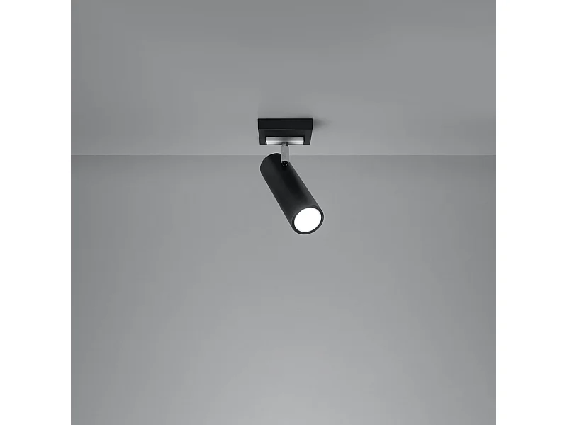 Plafondlampen Invicta modern van  - 1 lichtbronnen 3000K - L.8 x H.20 cm - zwart