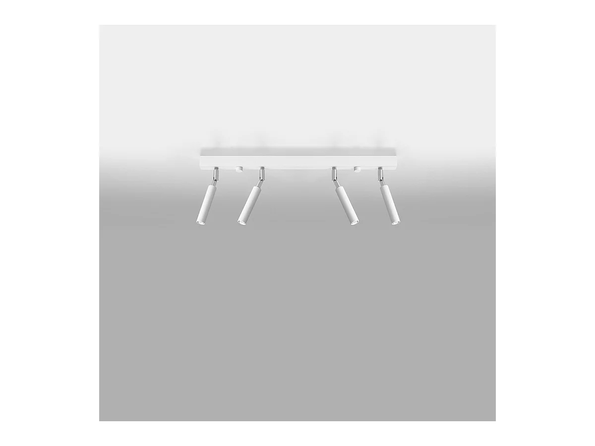 Plafondlampen Astix modern van  - 4 lichtbronnen 3000K - L.60 x H.20 cm - wit