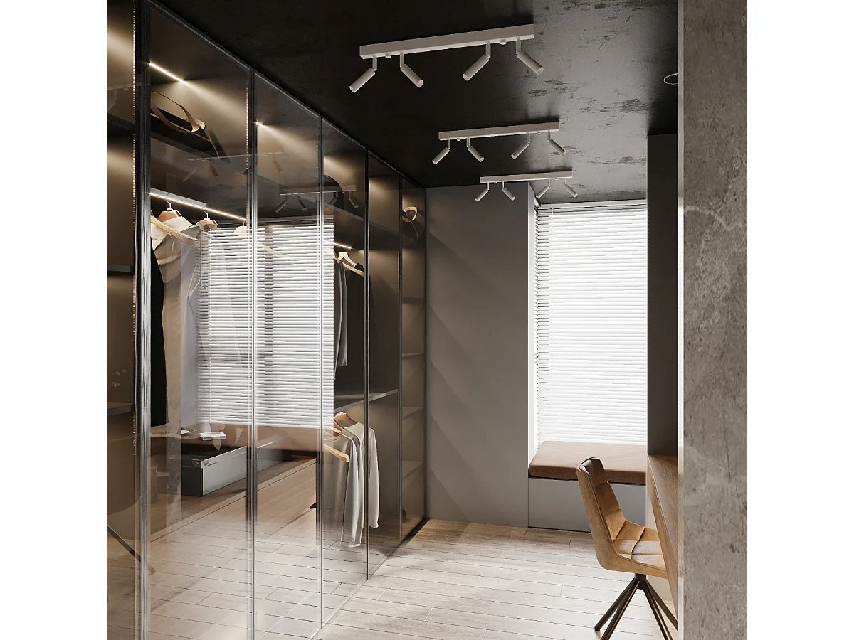 Plafonniers Astix moderne en aluminium - 4 sources lumineuses 3000K - L.60 x H.20 cm - blanc