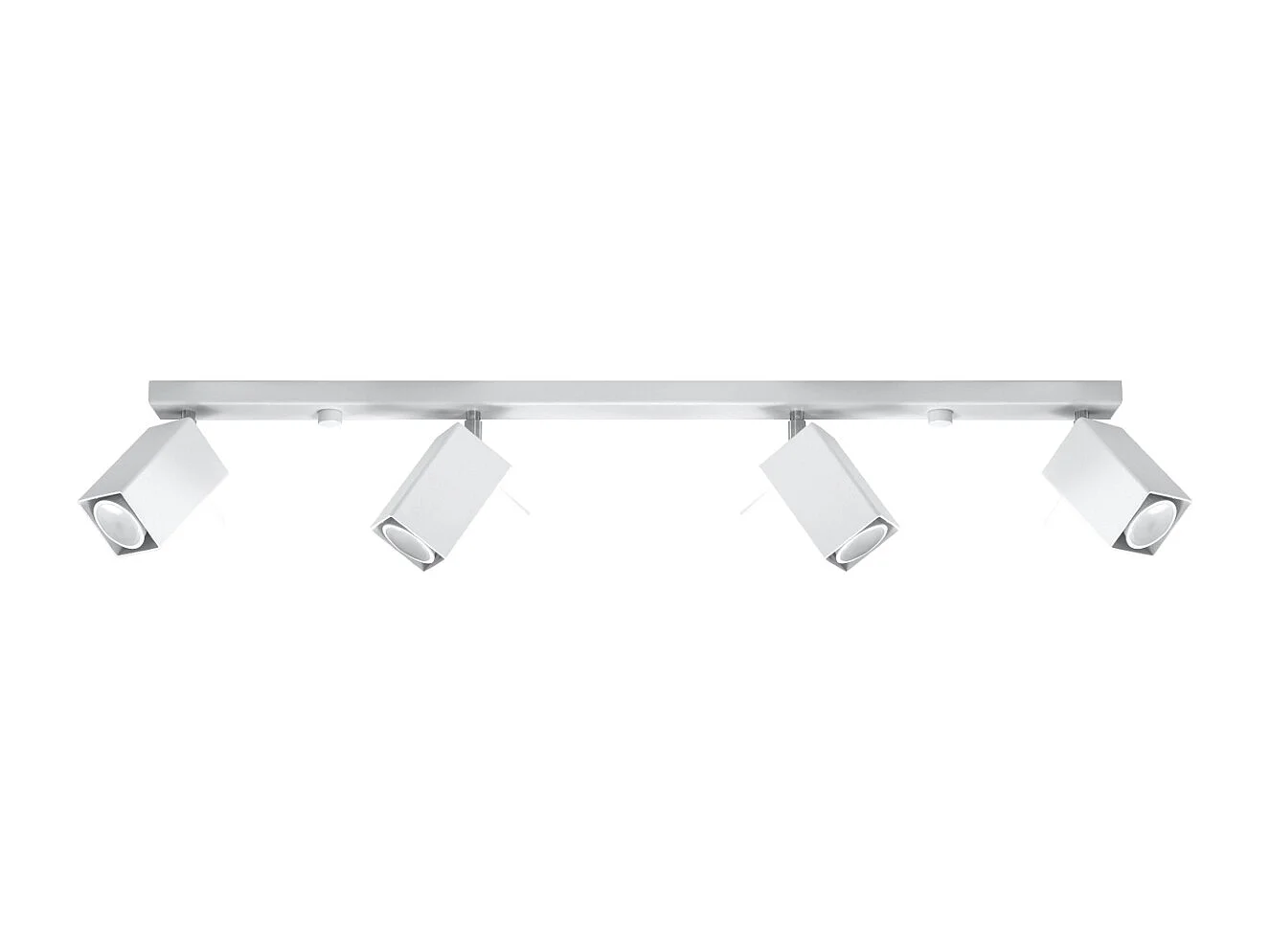 Plafonniers Briow moderne en acier - 4 sources lumineuses 3000K - L.80 x H.16 cm - blanc