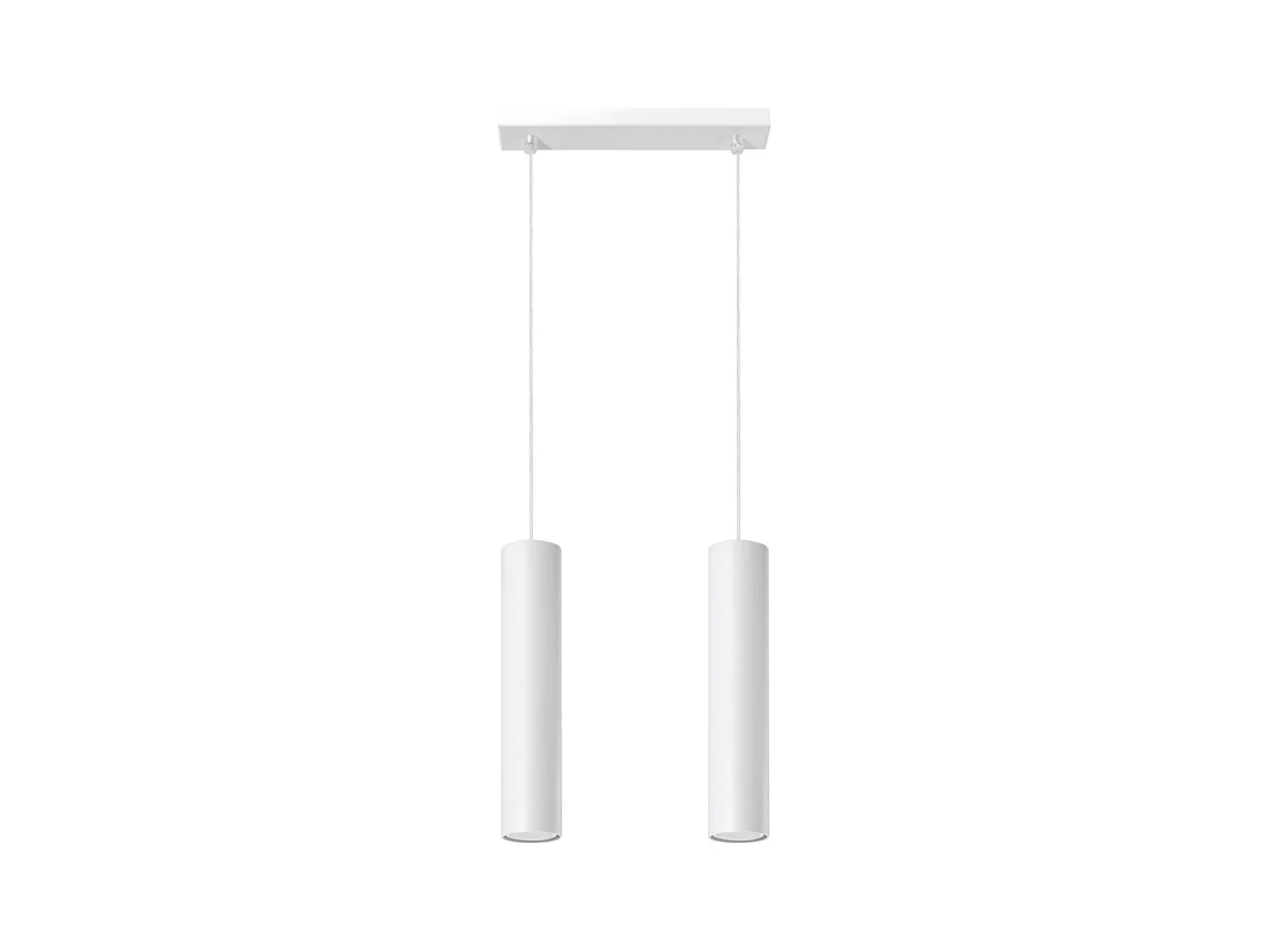 Hanglampen Toris modern van  - 2 lichtbronnen 3000K - L.30 x H.90 cm - wit