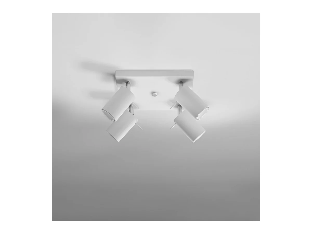 Plafonniers Briix moderne en acier - 4 sources lumineuses 3000K - L.25 x H.16 cm - blanc