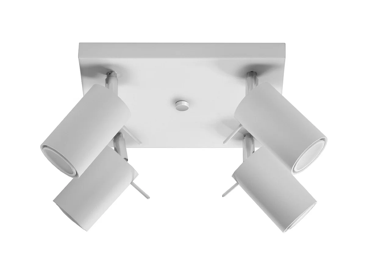 Plafonniers Briix moderne en acier - 4 sources lumineuses 3000K - L.25 x H.16 cm - blanc