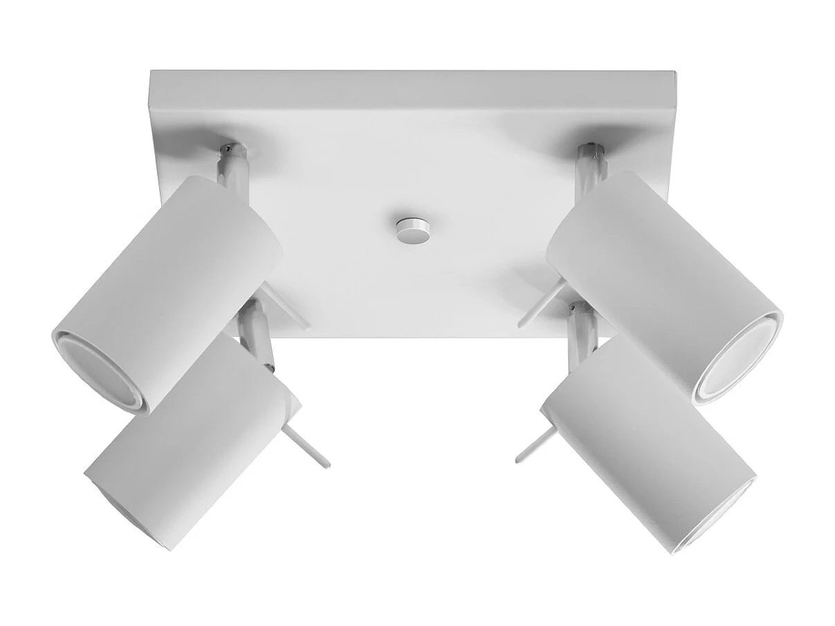 Plafonniers Briix moderne en acier - 4 sources lumineuses 3000K - L.25 x H.16 cm - blanc