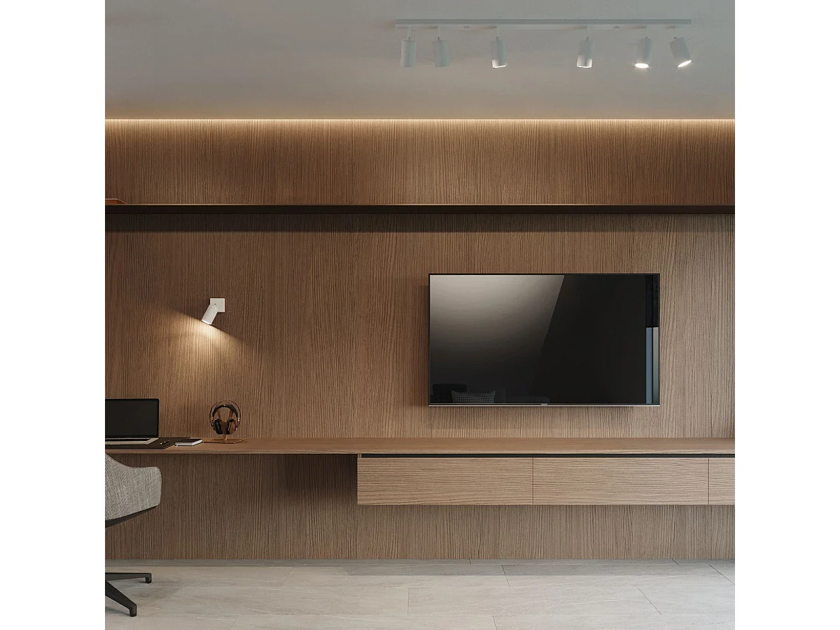 Plafonniers Briix moderne en acier - 4 sources lumineuses 3000K - L.25 x H.16 cm - blanc