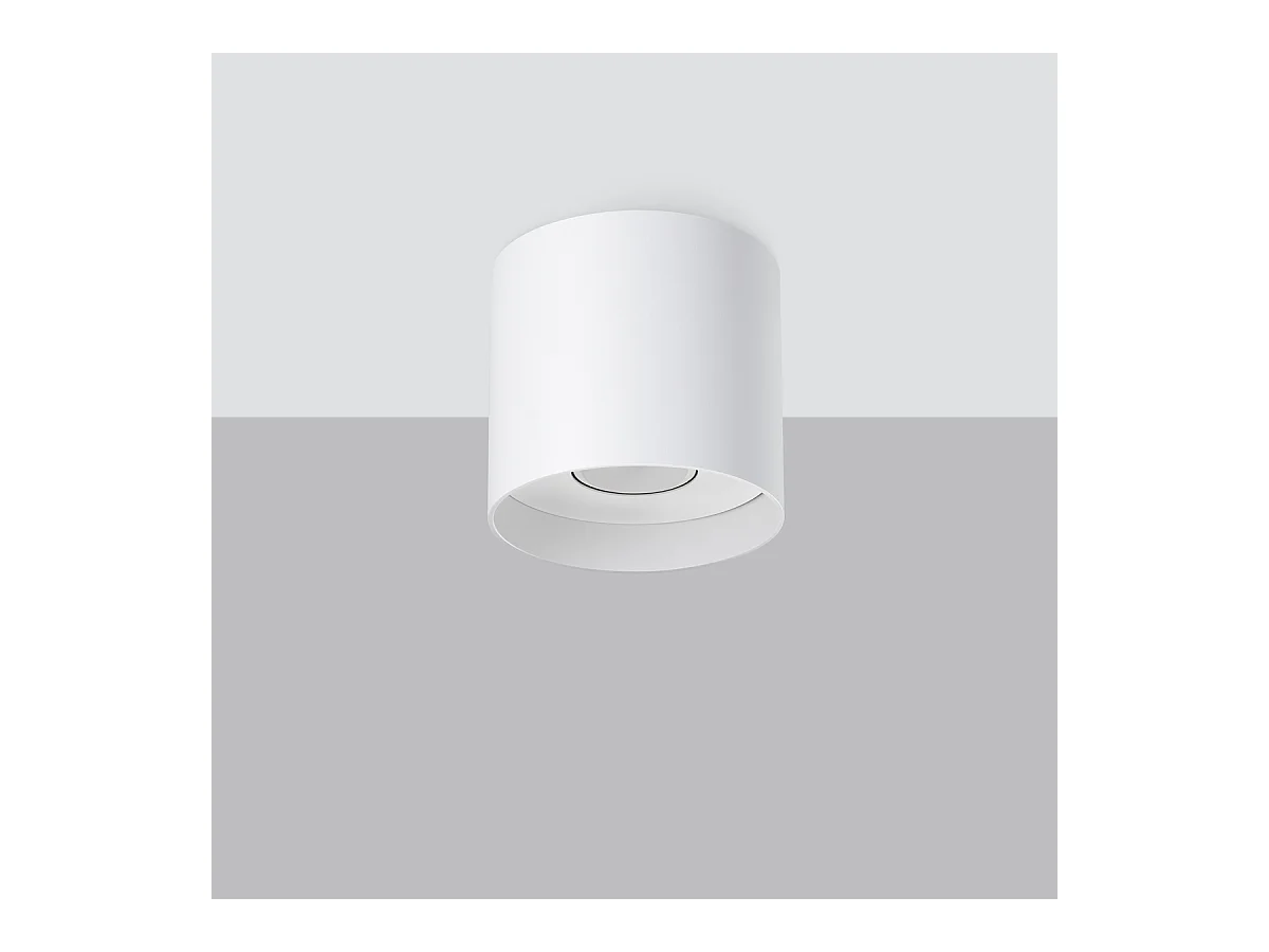 Plafondlampen Shiis minimalistisch van  - 1 lichtbronnen 3000K - L.12 x H.11 cm - wit