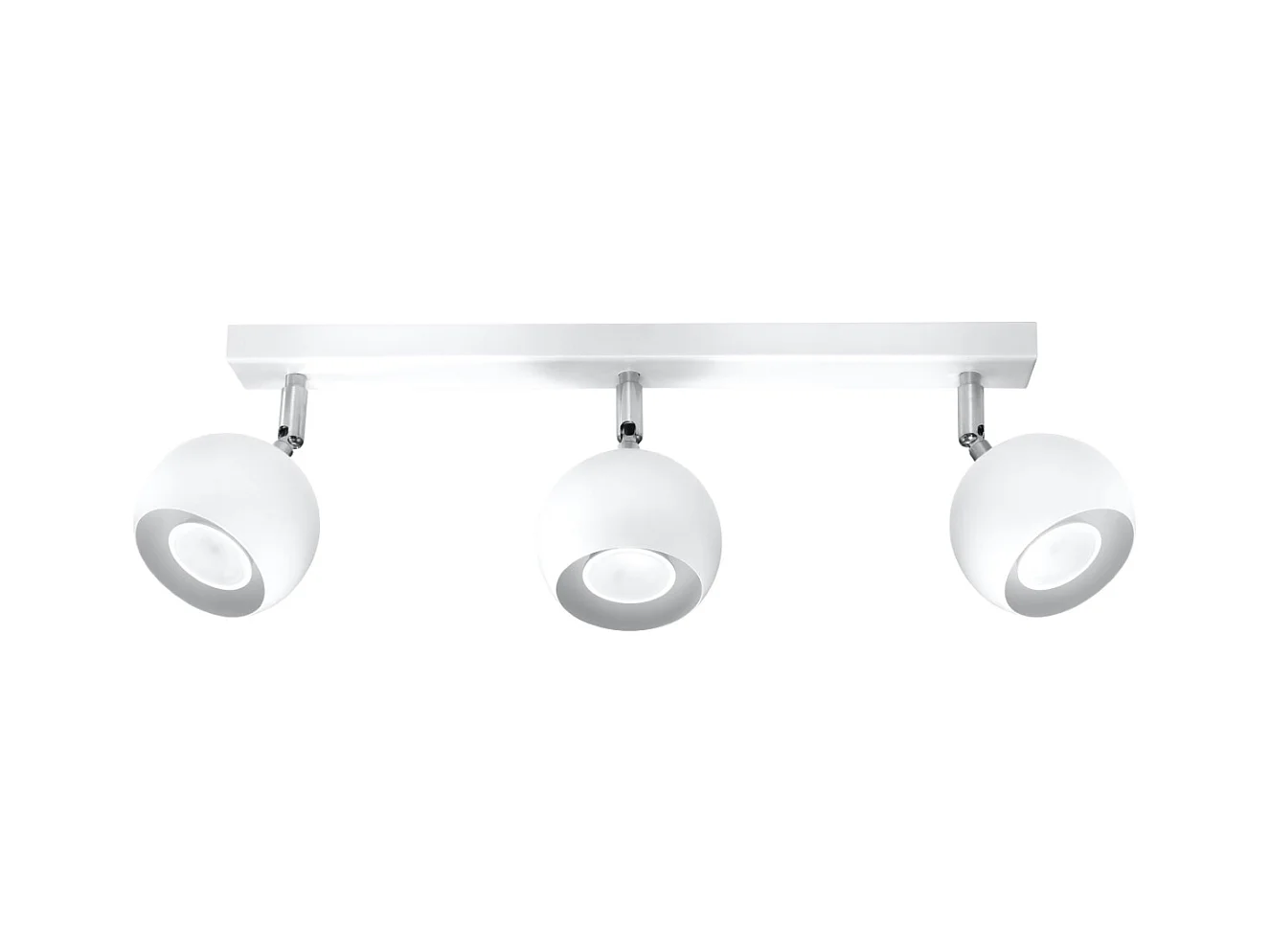 Plafondlampen Rayis modern van  - 3 lichtbronnen 3000K - L.45 x H.16 cm - wit