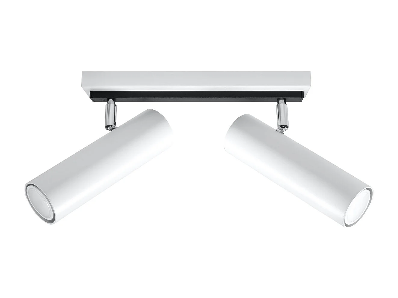 Plafonniers Invicta moderne en acier - 2 sources lumineuses 3000K - L.30 x H.20 cm - blanc