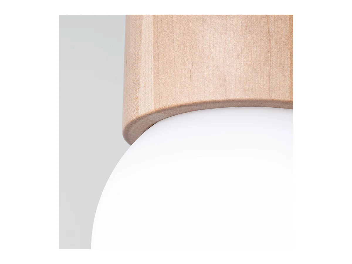 Plafonniers Lust moderne en bois - 1 sources lumineuses 3000K - L.12 x H.19 cm - bois naturel