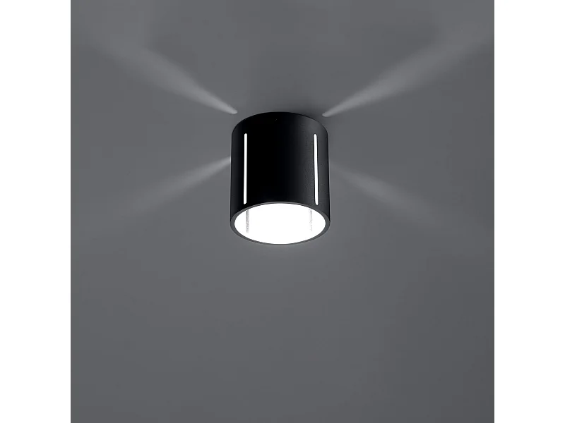 Plafondlampen Brich modern van  - 1 lichtbronnen 3000K - L.10 x H.10 cm - zwart