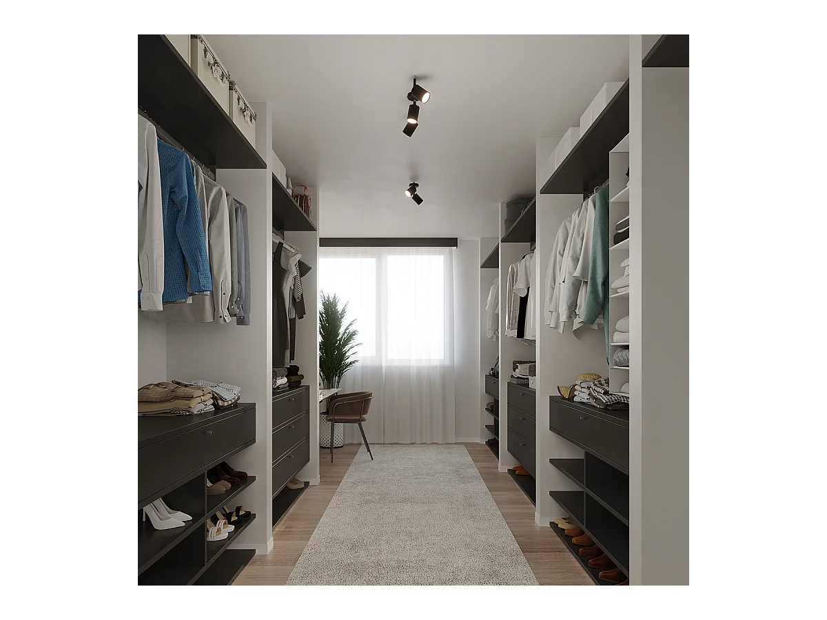 Plafony minimalistyczny Torim, stal - 3 źródło światła 3000K - L.46 x H.20 cm - czarny