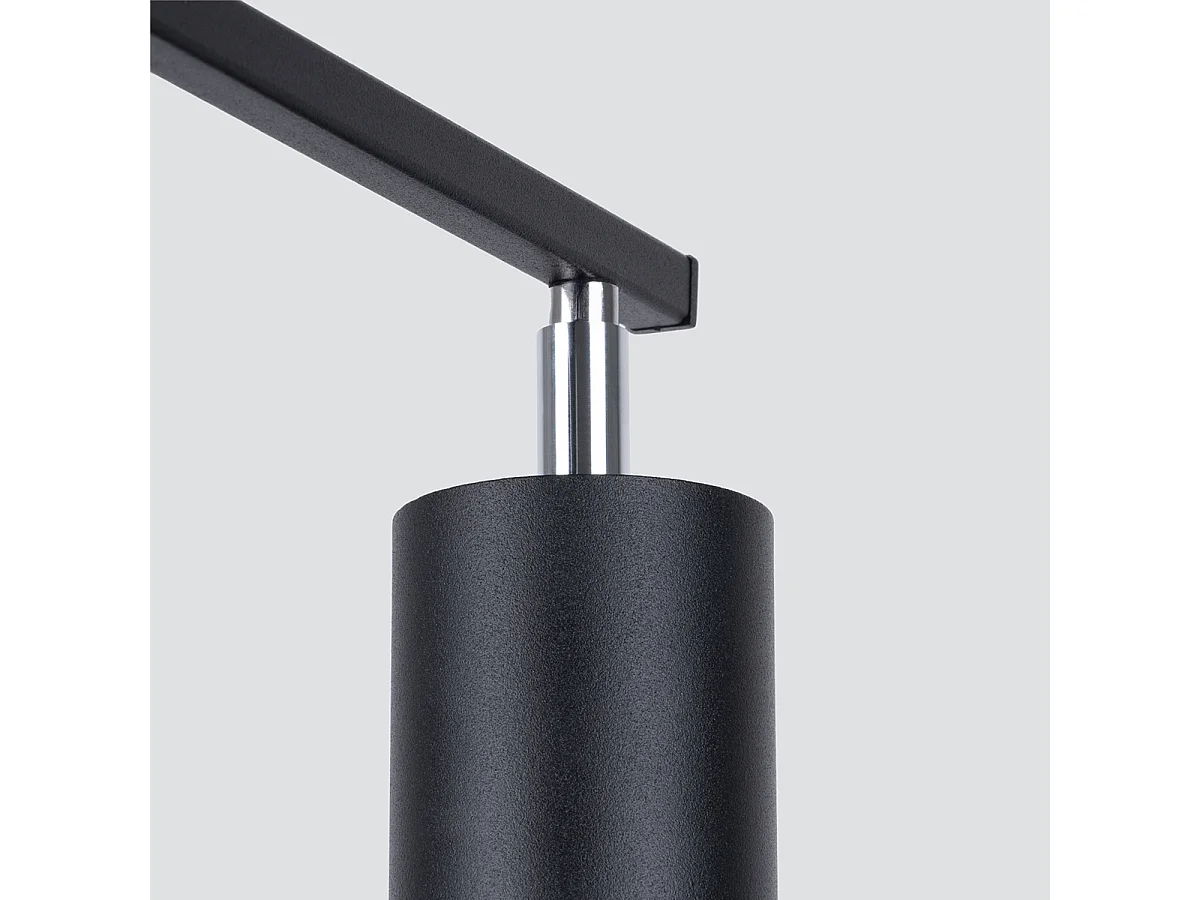 Plafonniers Torim minimaliste en acier - 3 sources lumineuses 3000K - L.46 x H.20 cm - noir