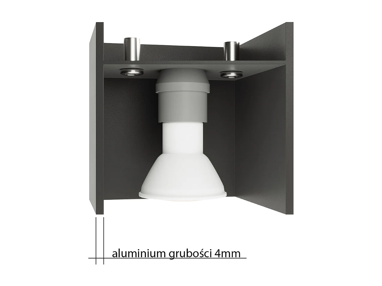 Plafonniers Quadx moderne en aluminium - 2 sources lumineuses 3000K - L.26 x H.12 cm - blanc