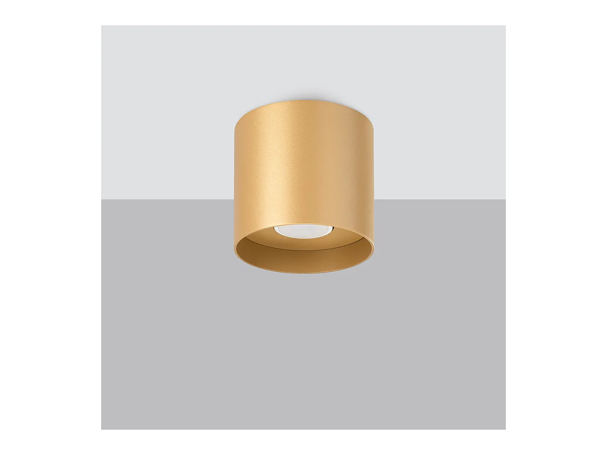 Plafondlampen Shiis minimalistisch van  - 1 lichtbronnen 3000K - L.12 x H.11 cm - gouden
