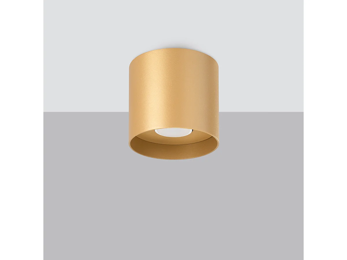 Plafonniers Shiis minimaliste en aluminium - 1 sources lumineuses 3000K - L.12 x H.11 cm - doré