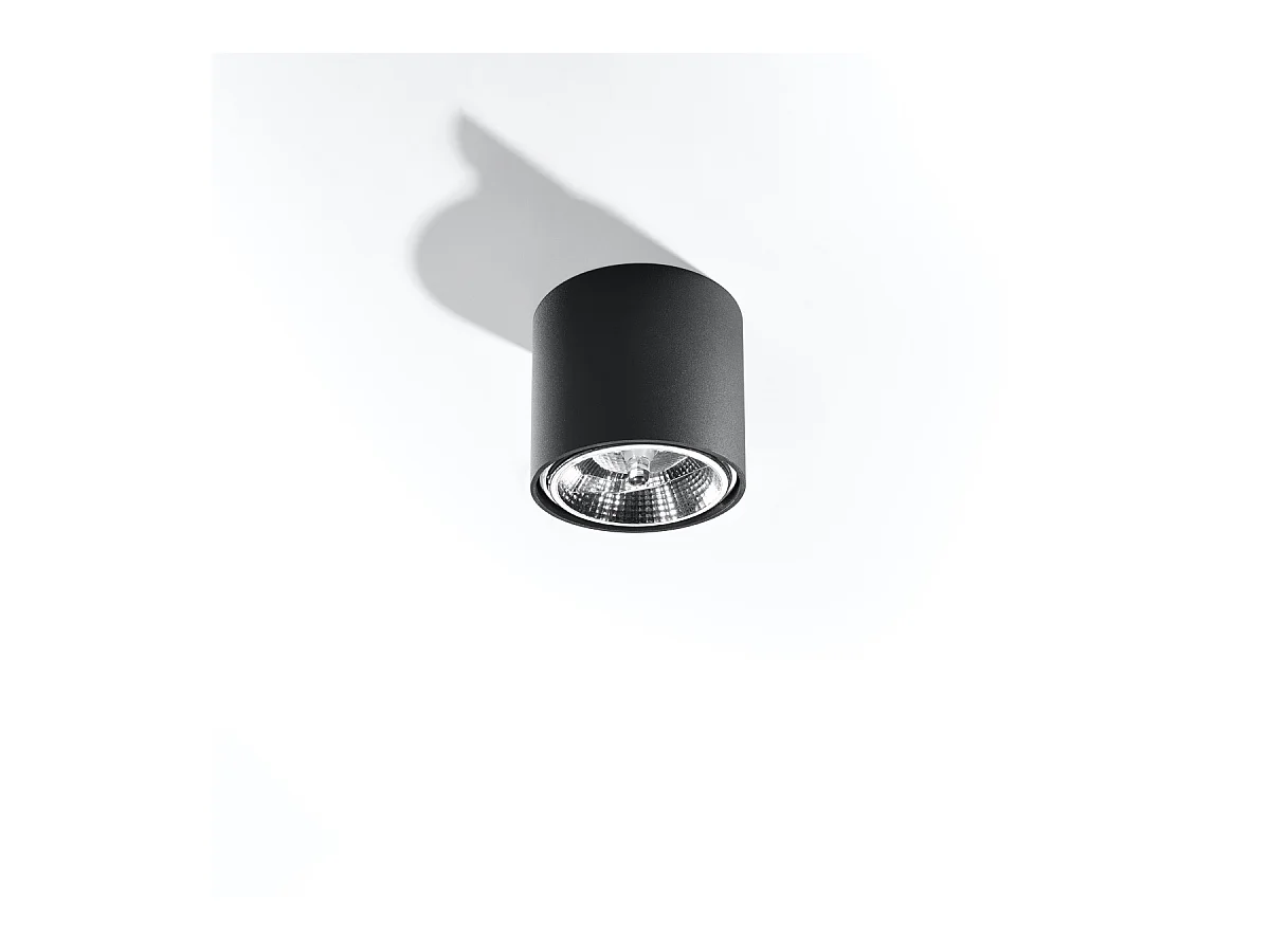 Plafondlampen Qioli modern van  - 1 lichtbronnen 3000K - L.12 x H.11 cm - zwart