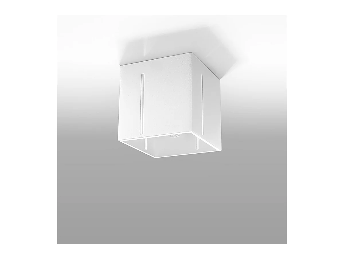 Plafonniers Luminara moderne en aluminium - 1 sources lumineuses 3000K - L.10 x H.10 cm - blanc