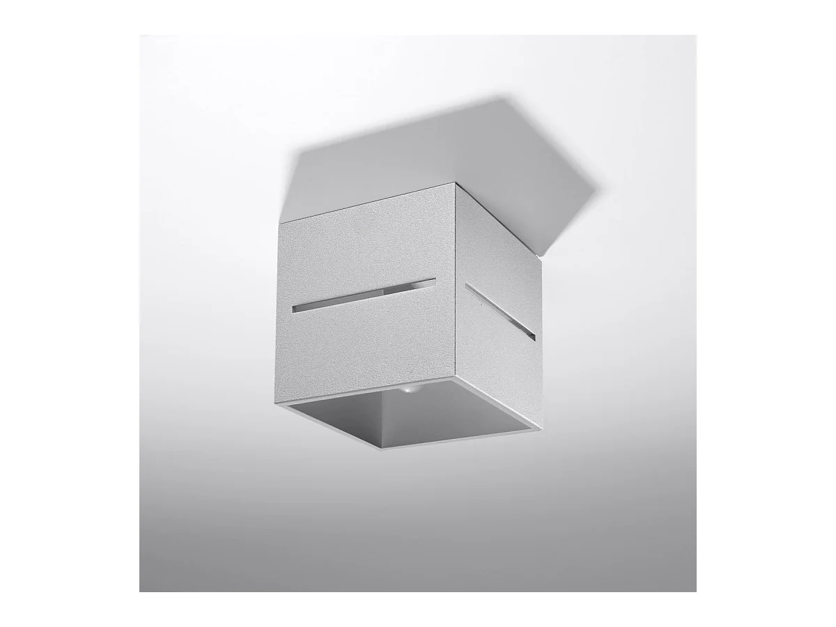 Lámparas de techo Zorbo moderno de aluminio - 1 fuentes luminosas 3000K - L.10 x A.10 cm - gris