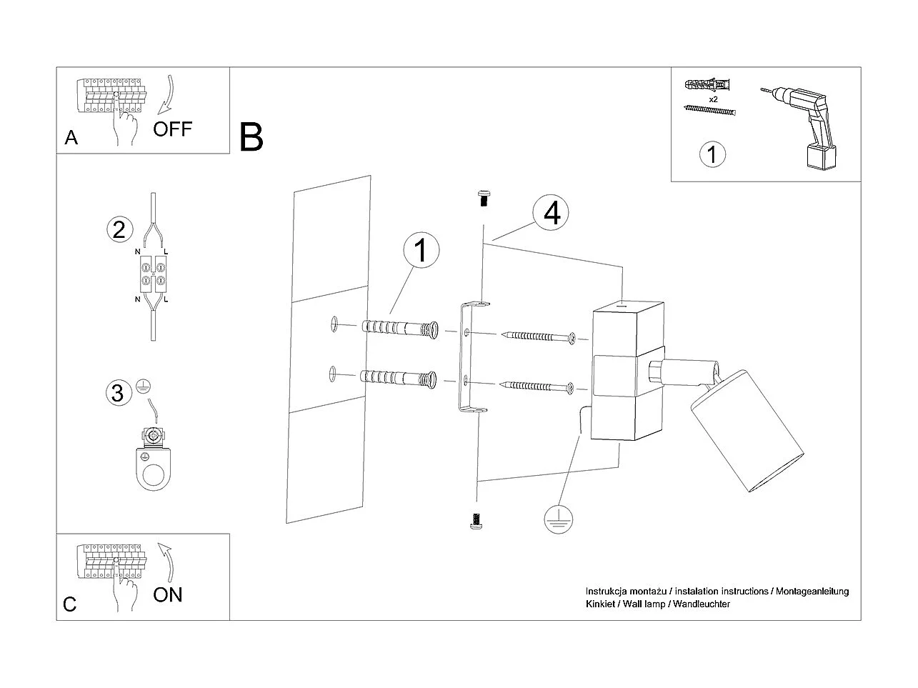 Plafonniers Shad moderne en acier/bois - 1 sources lumineuses 3000K - L.14 x H.11 cm - bois noir
