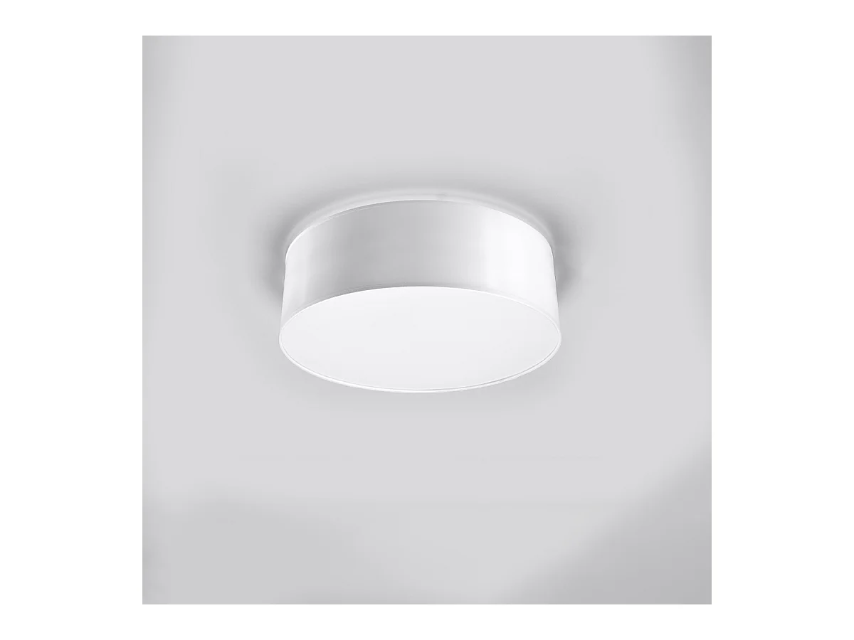 Plafonniers Cercle minimaliste en PVC - 1 sources lumineuses 3000K - L.25 x H.11 cm - blanc