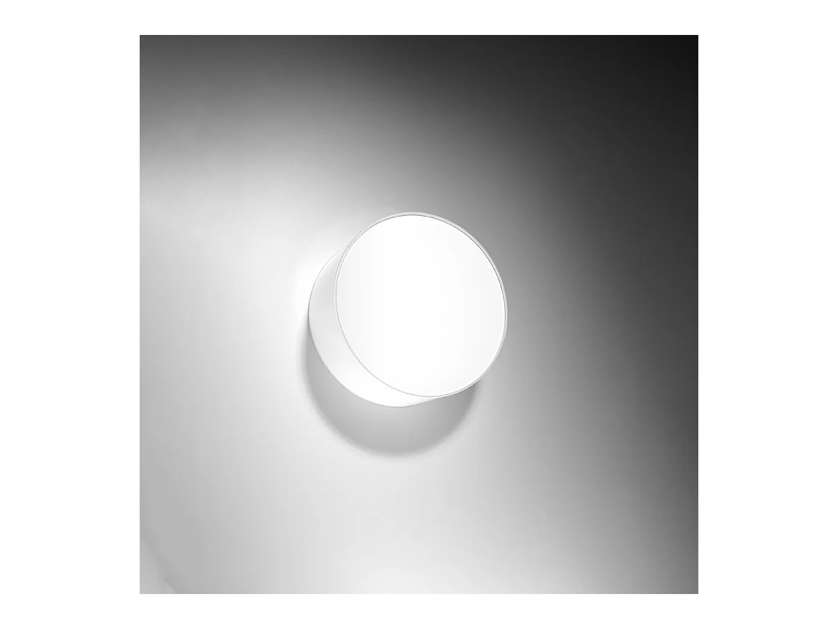 Plafonniers Cercle minimaliste en PVC - 1 sources lumineuses 3000K - L.25 x H.11 cm - blanc