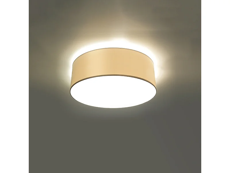 Plafonniers Cercle minimaliste en PVC - 1 sources lumineuses 3000K - L.25 x H.11 cm - blanc